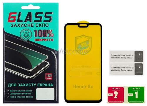 Стекло HUAWEI Honor 8X 2018,Y9 2019 (0.3 мм, 4D ARC Люкс) black