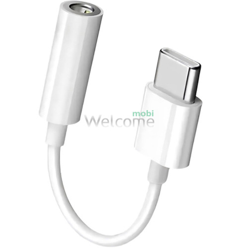 Перехідник Type-C to AUX 3.5mm white