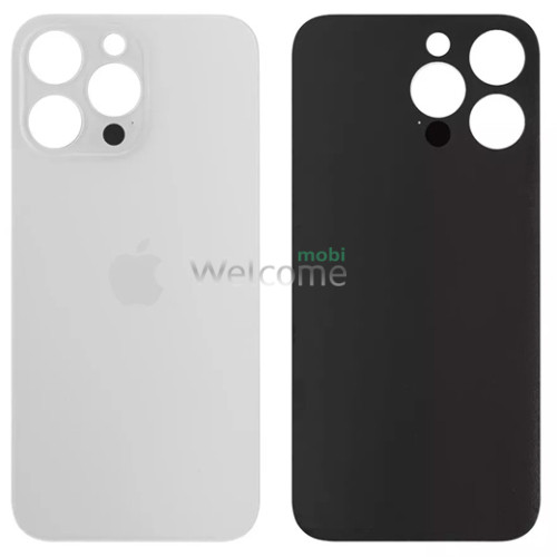 Задняя крышка (стекло) iPhone 11 Pro Max silver (big hole)