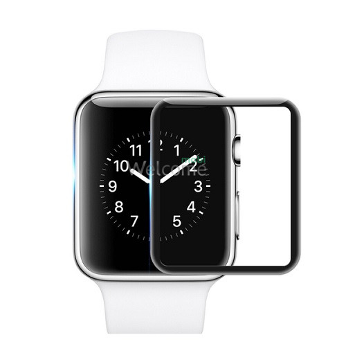 Защитная пленка Apple Watch 38 mm (0.2 мм, 9D чёрная) Ceramics