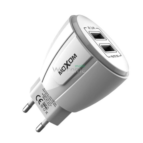 СЗУ Moxom KH-68 2.1A 2USB + кабель Type-C белый
