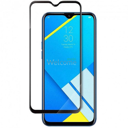 Стекло Realme C2 Full Glue (0.3 мм, 2.5D) black