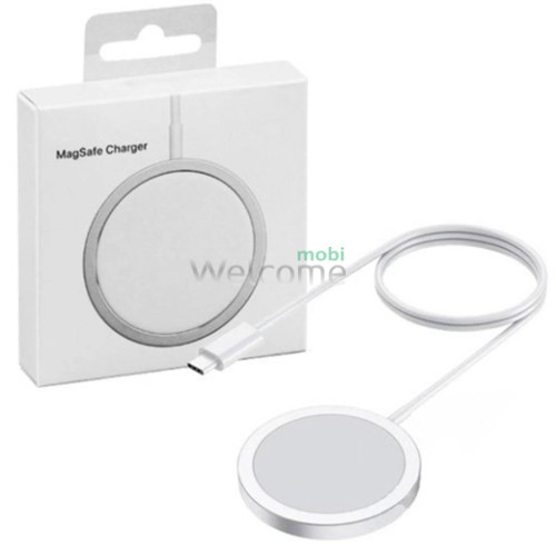Беспроводное зарядное устройство Apple A2140 MagSafe Charger 15W Type-C, white (без лого)