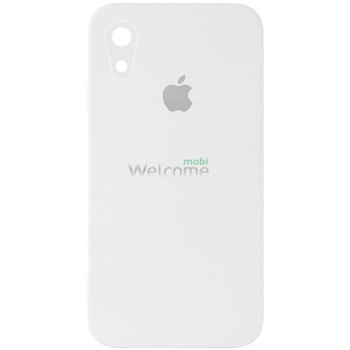 Silicone case for iPhone XR ( 9) white (квадратный) square side 