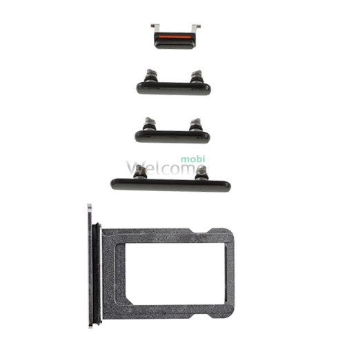 Бокові кнопки корпусу + тримач sim-карти iPhone XS black