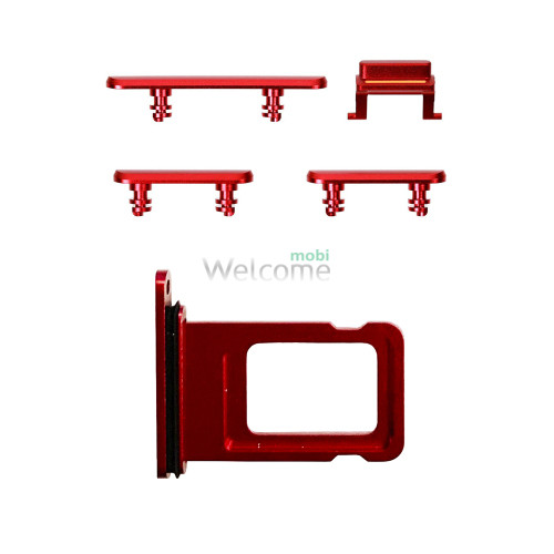 Бокові кнопки корпусу + тримач sim-карти iPhone 11 red