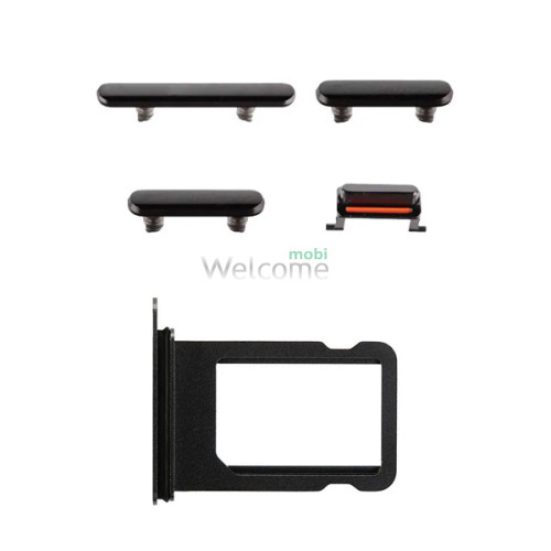 Бокові кнопки корпусу + тримач sim-карти iPhone X black