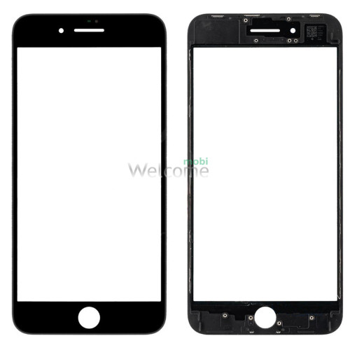 Скло корпусу iPhone 8 Plus з OCA-плівкою та рамкою black (Original PRC)