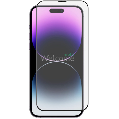 Скло iPhone 14 Pro Max/15 Plus/16 Plus 6.7 (0.3 мм, 5D/10D, чорне) ТОП без упаковки