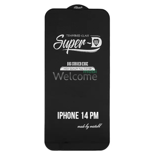 Скло iPhone 14 Pro Max/15 Plus/16 Plus 6.7 Mietubl Super-D чорне, без упаковки