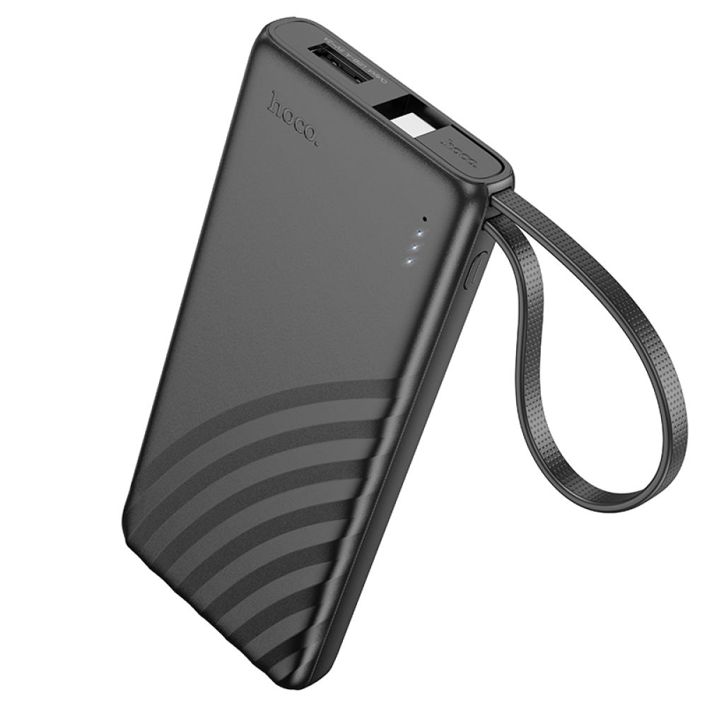 Універсальна Мобільна Батарея Power Bank Hoco J129 Nature with cable(USB-C) 5000mAh Колір Чорний