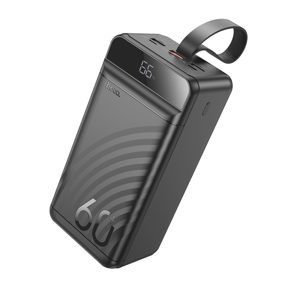 Універсальна Мобільна Батарея Power Bank Hoco J123C Element 22.5W+PD20W with digital display 60000 mAh Колір Чорний