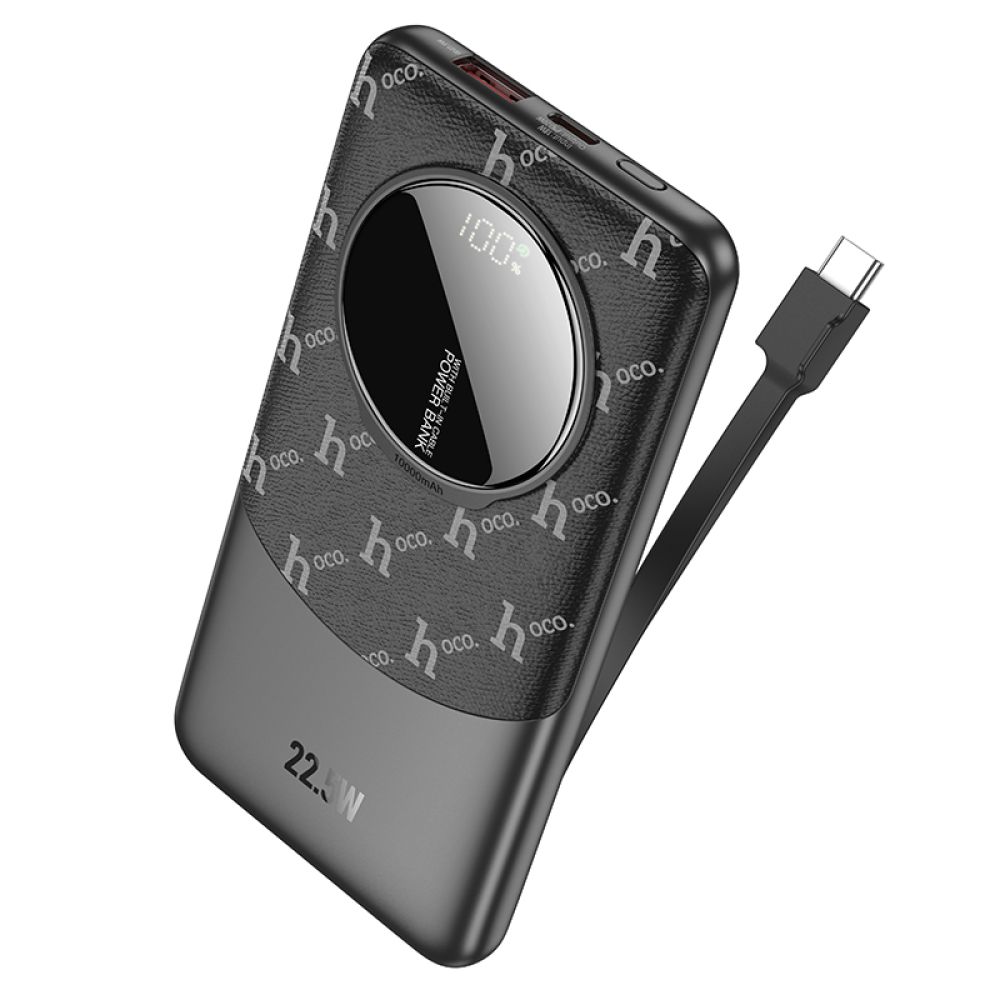 Універсальна Мобільна Батарея Power Bank Hoco Q29 Nobility 22.5W+PD20W with cable(Type-C) 10000mAh Колір Чорний