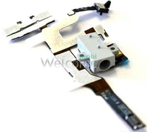 Шлейф iPhone 4S с аудио-разъемом white (оригинал)